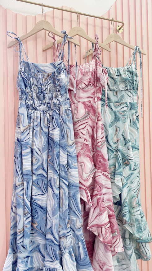 Summer Asymmetrical Long Spaghetti Strap Dreses